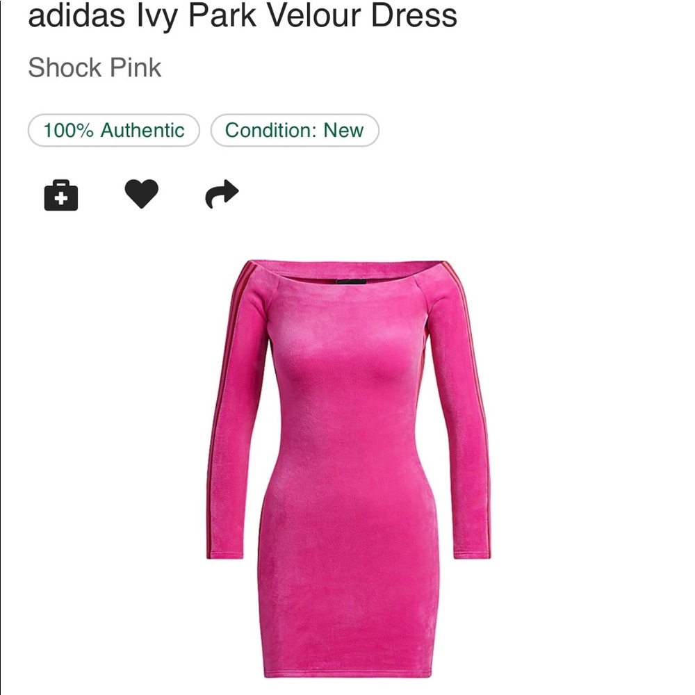Ivy Park Heart Velour Dress